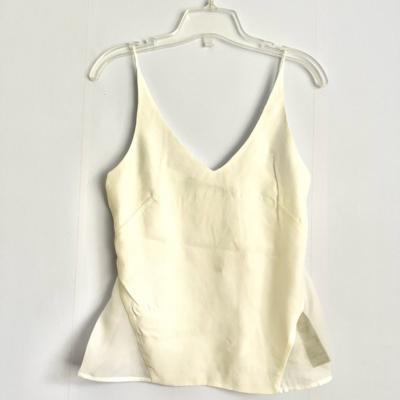 new J Brand White Silk Sheer Camisole US XS - Picture 3 of 8